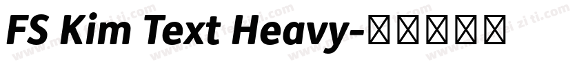 FS Kim Text Heavy字体转换